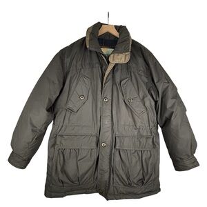 Vintage Stratojac Jacket Men Medium Brown Down Canvas Barn‎ Coat Chore Ski